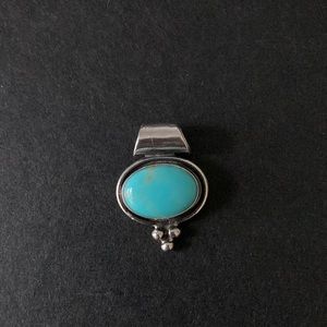 Sterling silver pendant with turquoise
